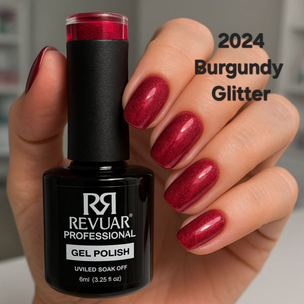 Гел лак 2024 Burgundy Glitter